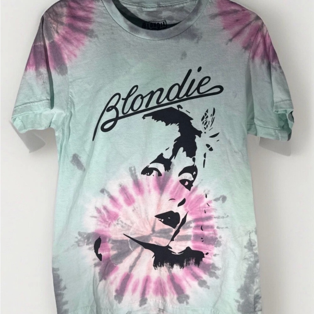 Blondie Women's band tee Short Sleeve- tye dye